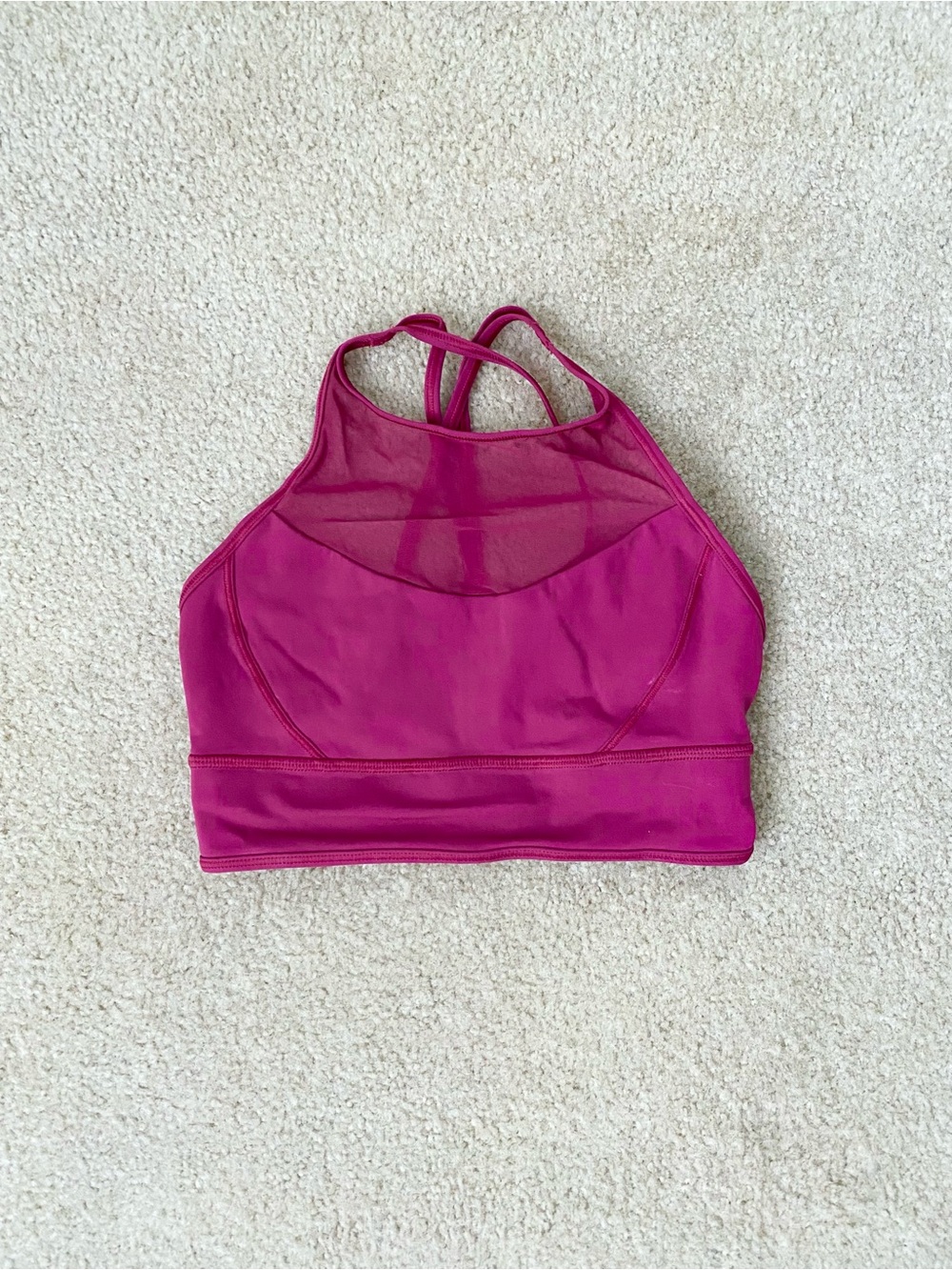 Lululemon Wake & Train Longline Sports Bra in Star Ruby
